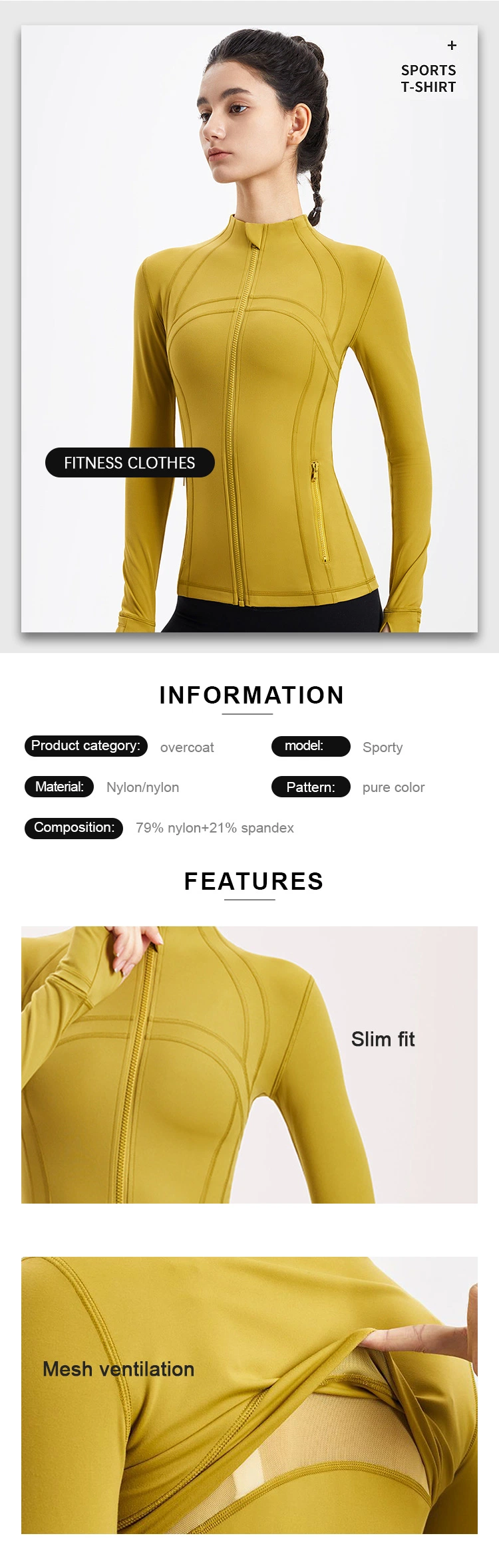 Wt03 Yoga Suit Top Female Lulu Same Style Define Tight Stand-up Collar Jacket Jacket Zipper Long Sleeve Autumn and Winter Fitness Suit