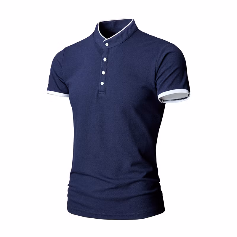 Factory Custom Summer Men&prime;s Solid Color Polo Shirt Casual Sports Large Size Men&prime;s Top Support Custom Logo