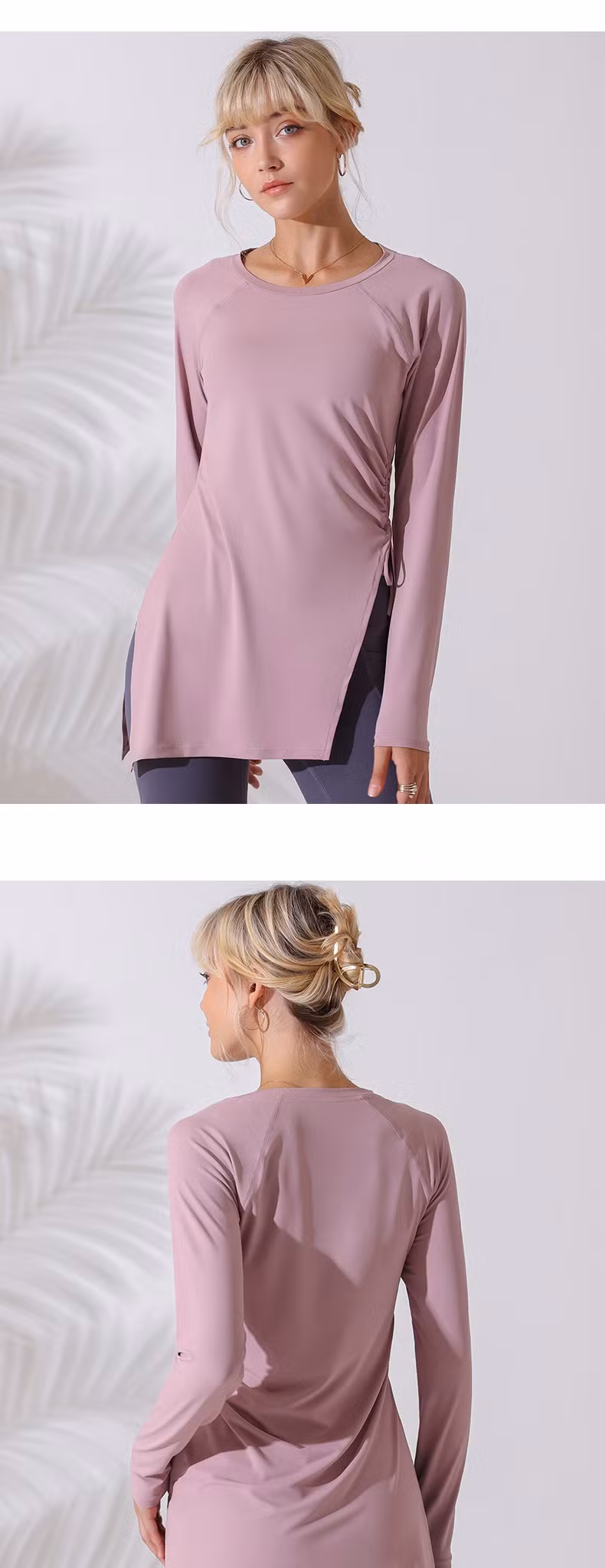 Newest Yoga Shirts Women Top Long Sleeve T Shirt Yoga Gym Wear Cropped Hoodie Women