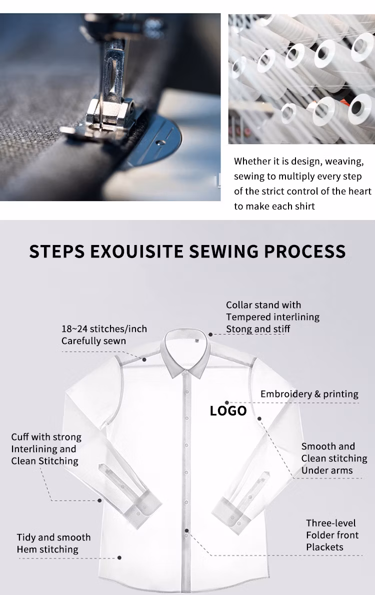 Wholesale Custom Cotton Casual Shirt Stand-up Collar Short Sleeve Men&prime;s Shirts Formal Office Dress Shirts for Men