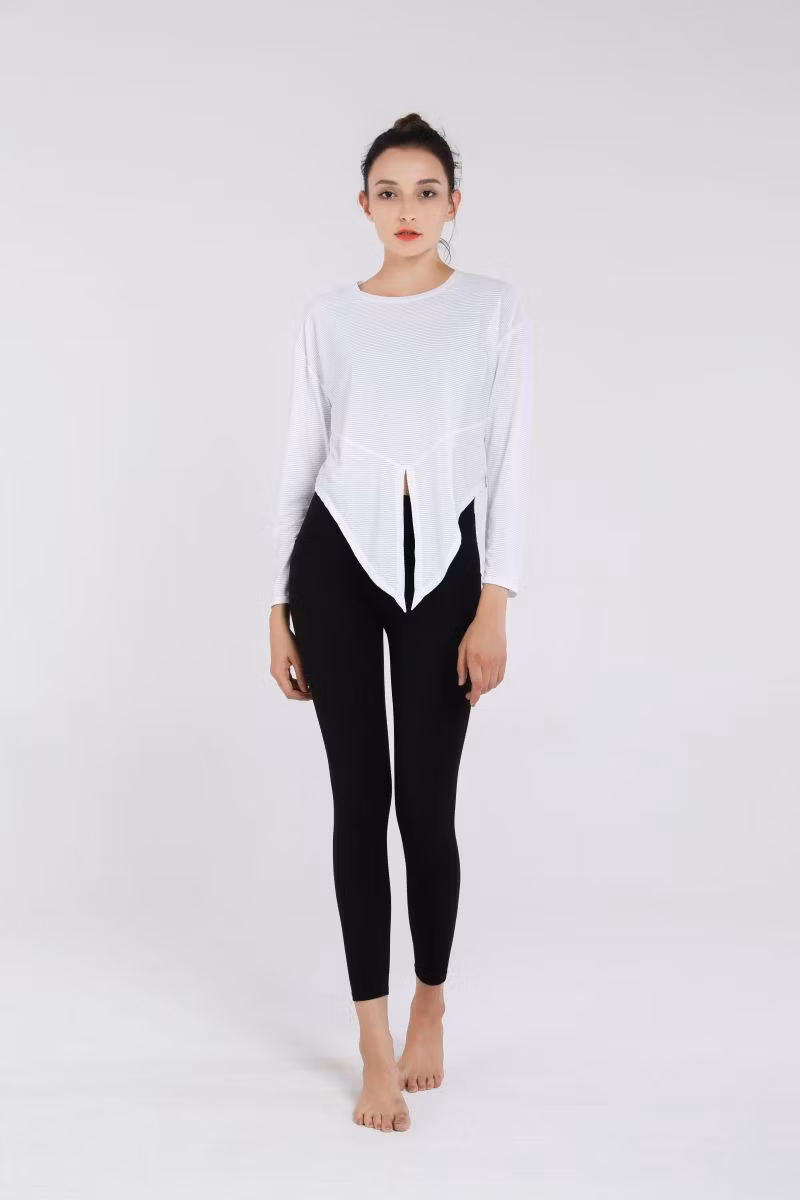 Crop Top Yoga Top Sport Bras Long Sleeve Fitness Shirt Women Quick Dry Gym Top for Women