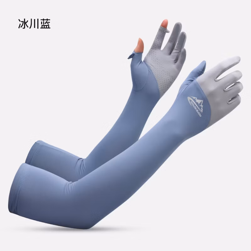 Summer Ice Silk Sunscreen Sleeve Men&prime;s Outdoor Driving Breathable Arm Protection Long Sleeve