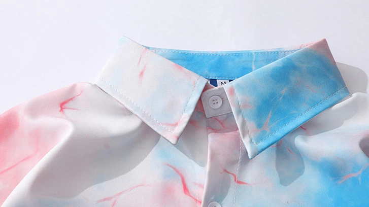 Wholesale High Quality Formal Tie Dye Custom Team Shirt with Pocket