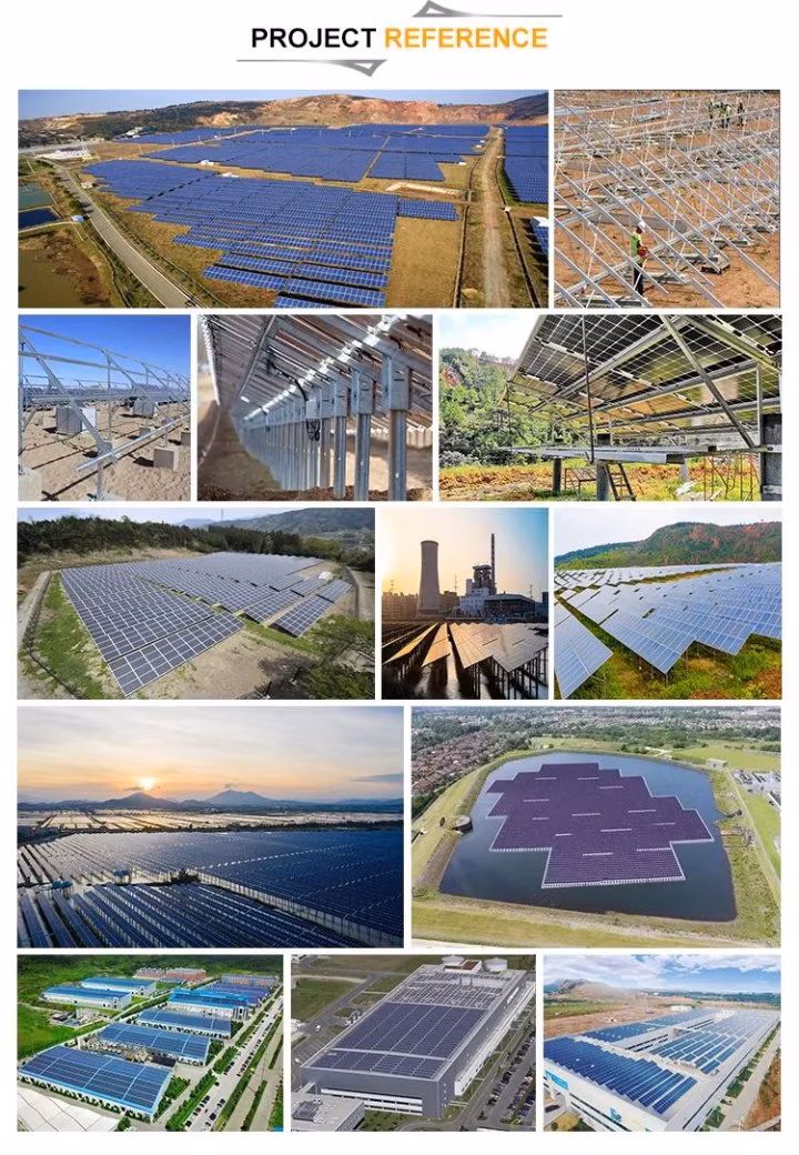 Solar Panel Brackets Structure Modules Mounting System by Ground Screw Anchor