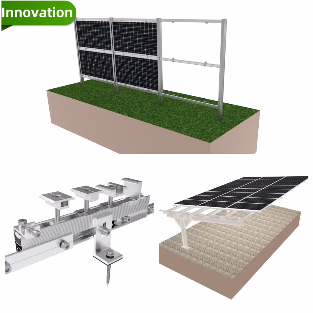 Solar Mounting System PV Bracket Accessories Aluminum Alloy Guide Rail End Clamp 40mm Tin Roof