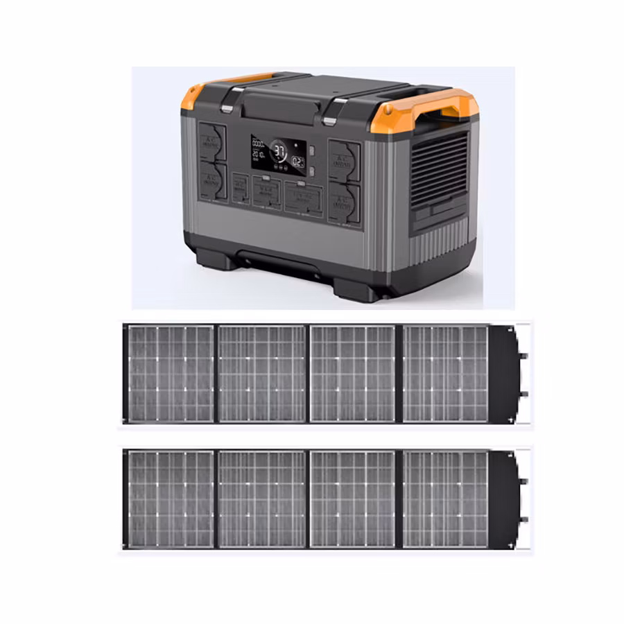 Portable 3000W Power Station with Solar Panel 2688wh LiFePO4 Battery Generator Energy