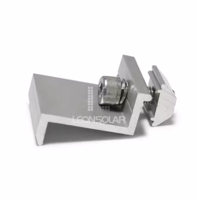 Solar Mounting System PV Bracket Accessories Aluminum Alloy Guide Rail End Clamp 40mm Tin Roof