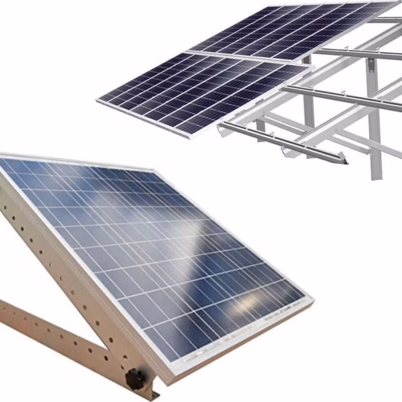 Solar Panel Brackets Structure Modules Mounting System by Ground Screw Anchor