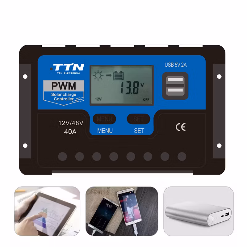 Solar Charge Controller PWM for Solar Power System 50A 60A 48VDC