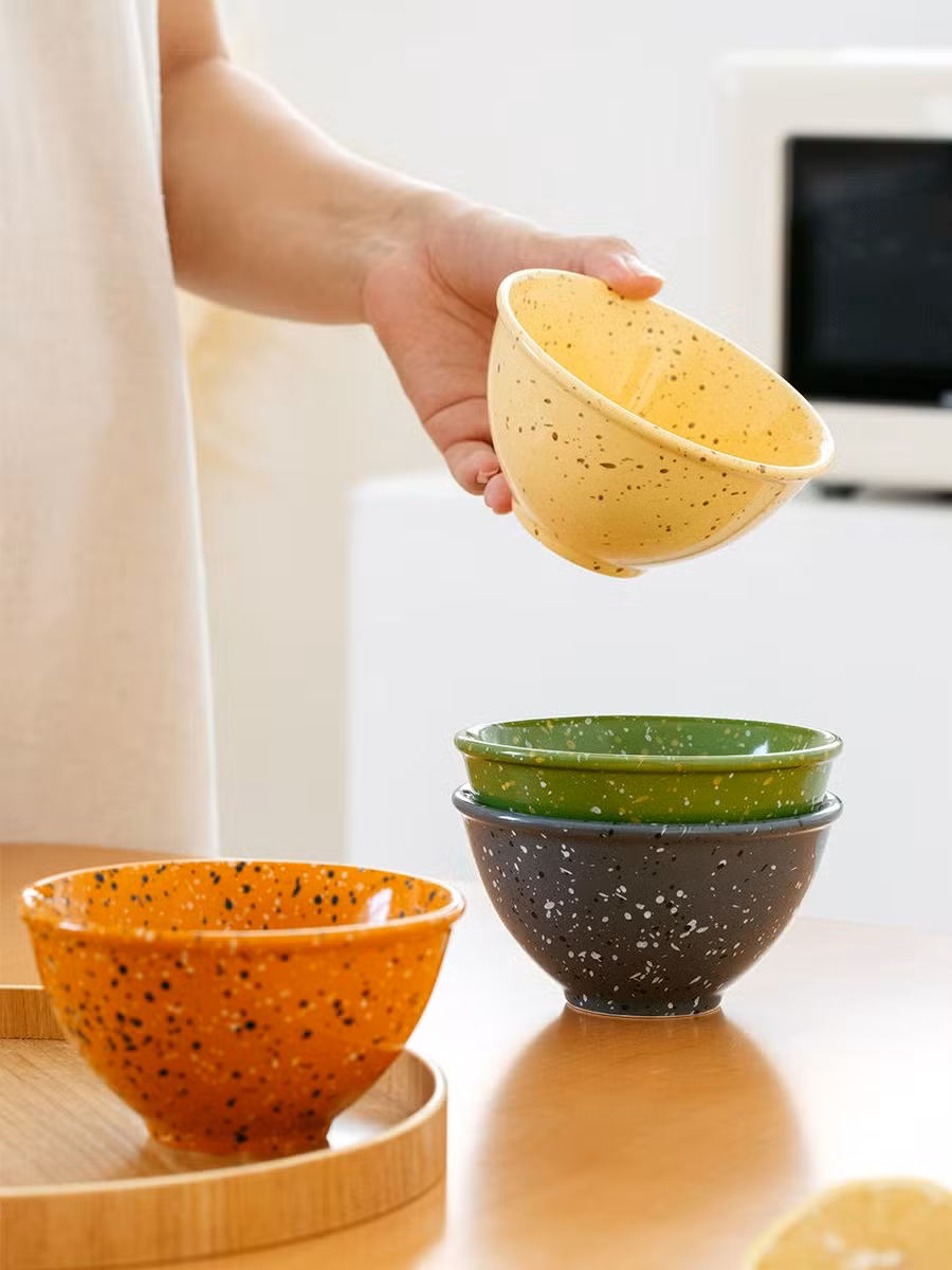 Ceramic Small Fruit Salad Bowl Colorful Serving Dinner Round Bowls for Restaurant
