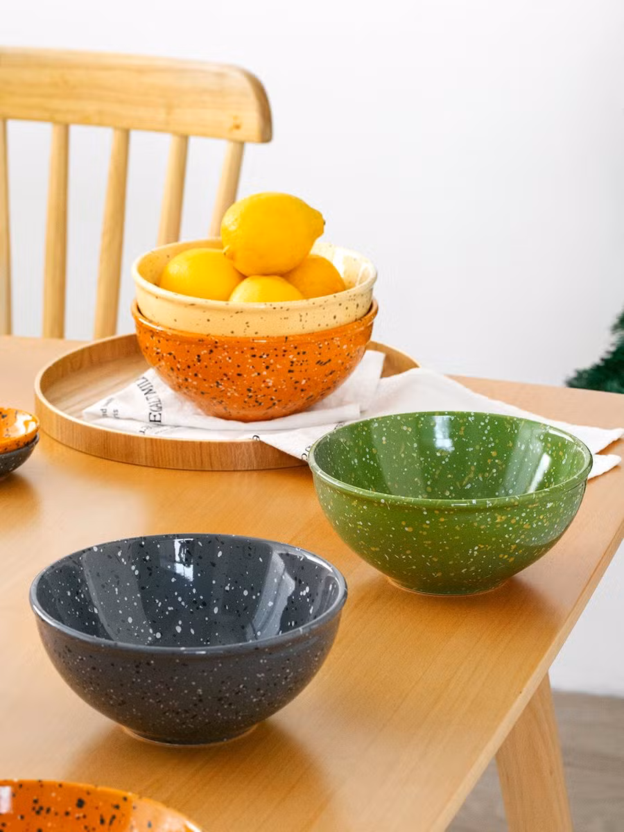 Ceramic Small Fruit Salad Bowl Colorful Serving Dinner Round Bowls for Restaurant