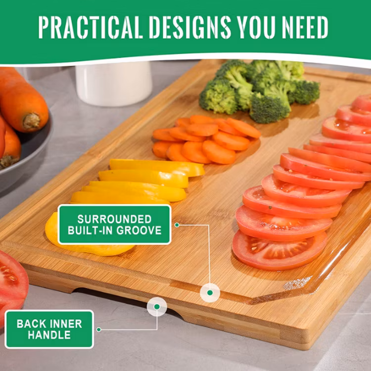 Best Selling Cutting Board Natural Custom Logo Kitchen Bamboo Cutting Board for Vegetable