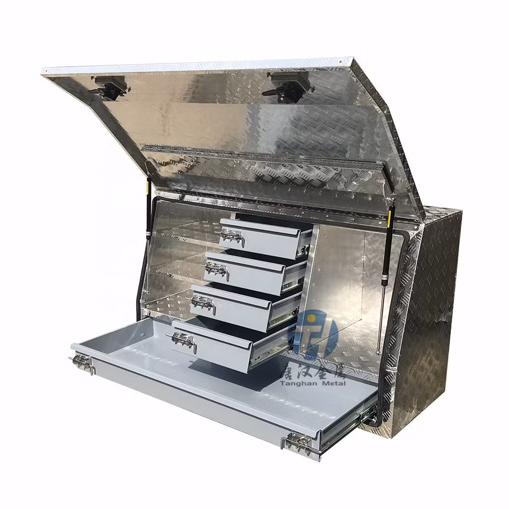 OEM 1500mm Ute Tray Trundle Drawer Car Aluminium Canopy Cargo Drawer Pullout Slide Truck Storage Bench Drawer