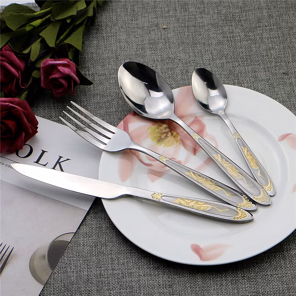 Gold Cutlery Stainless Steel, Cutlery Set in Wooden Box