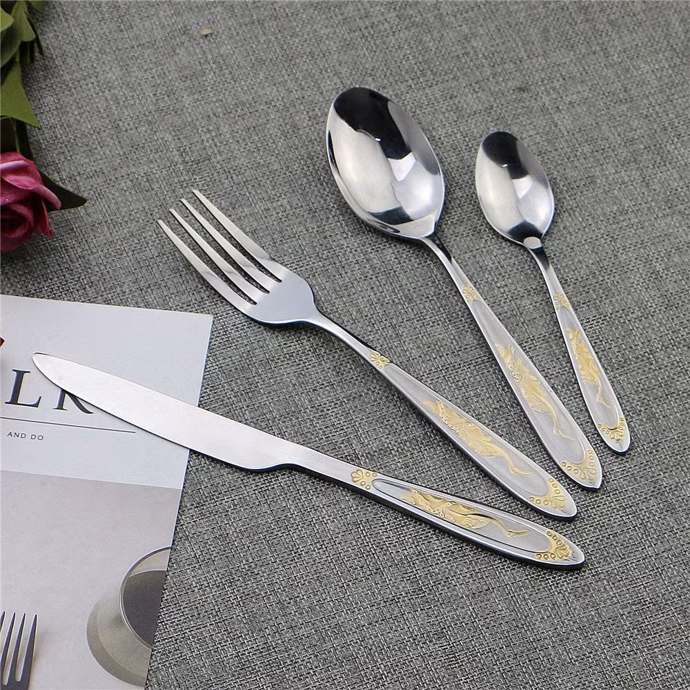 Gold Cutlery Stainless Steel, Cutlery Set in Wooden Box