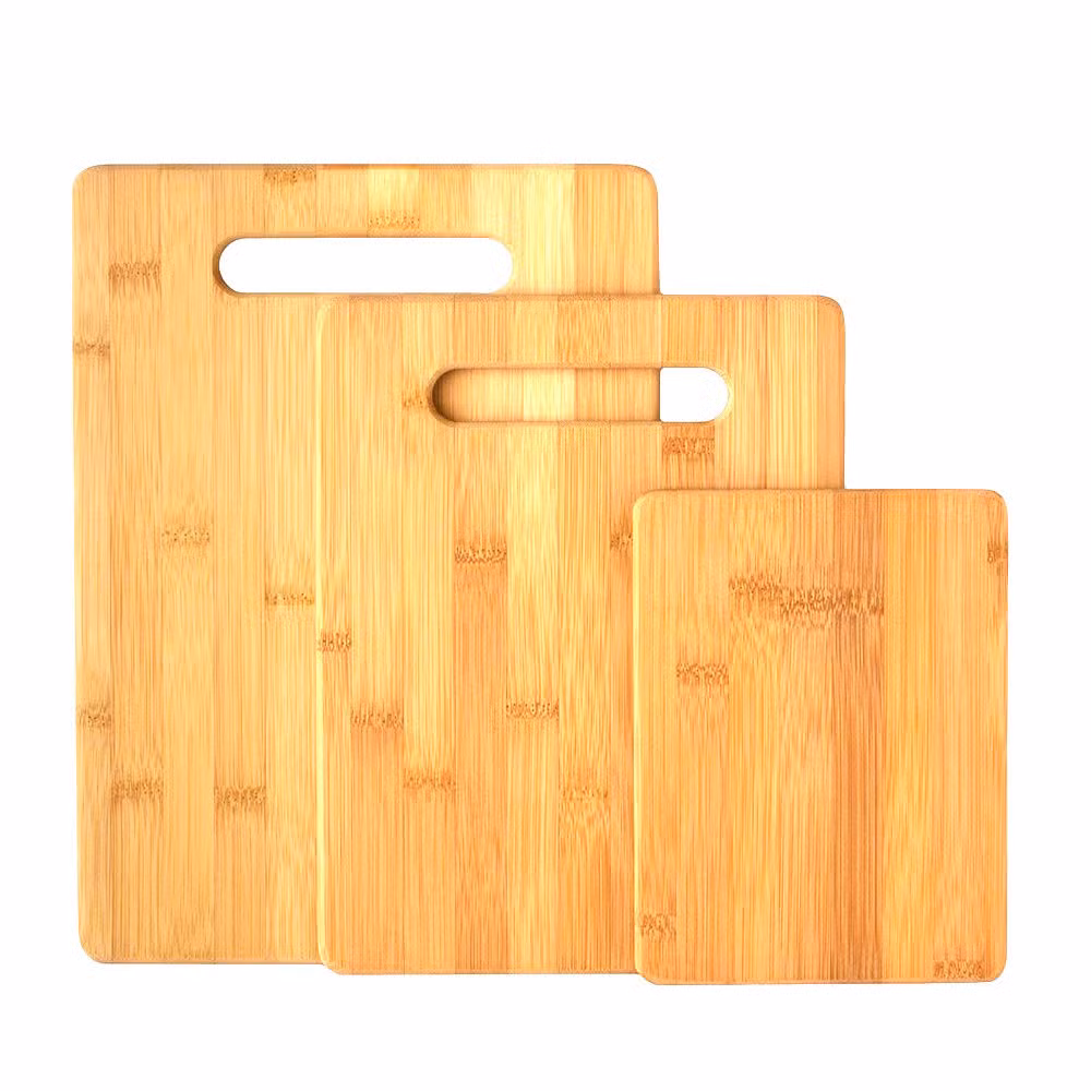 Vegetable Meat Bread Organic Custom Kitchen Bamboo Chopping Cutting Board with Handle