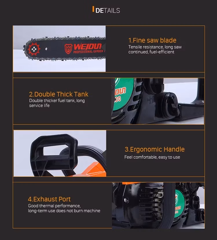 Garden Gasoline Chain Saw Wood Cutting Tool Ge GS (OO-3800)