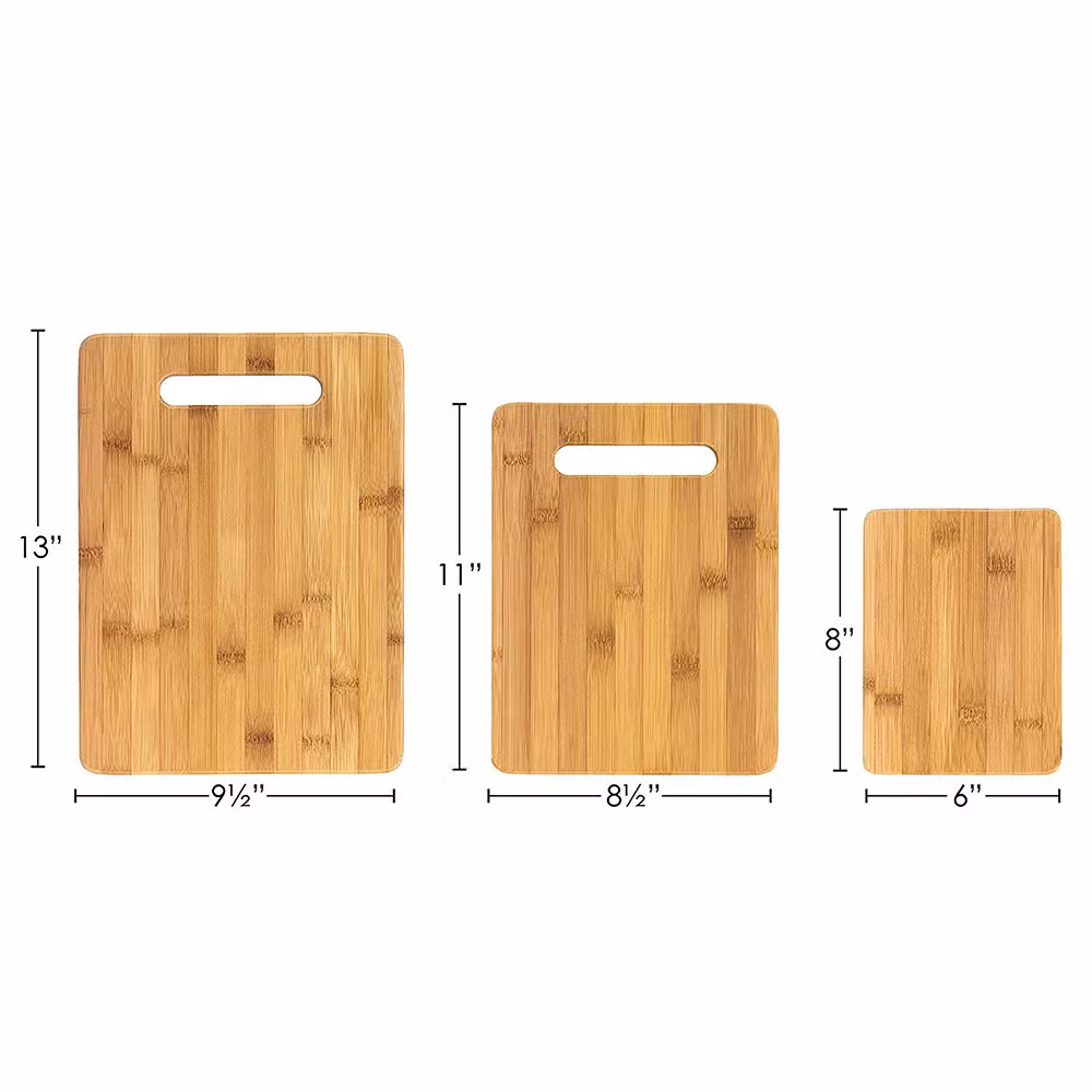 Vegetable Meat Bread Organic Custom Kitchen Bamboo Chopping Cutting Board with Handle