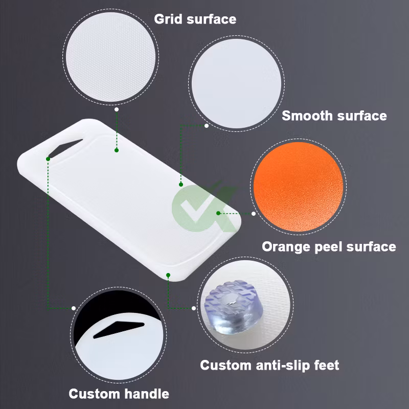 Safe and Durable PE Butcher Chopping Coloured Plastic Board Plastic Cutting Board Custom Wholesale