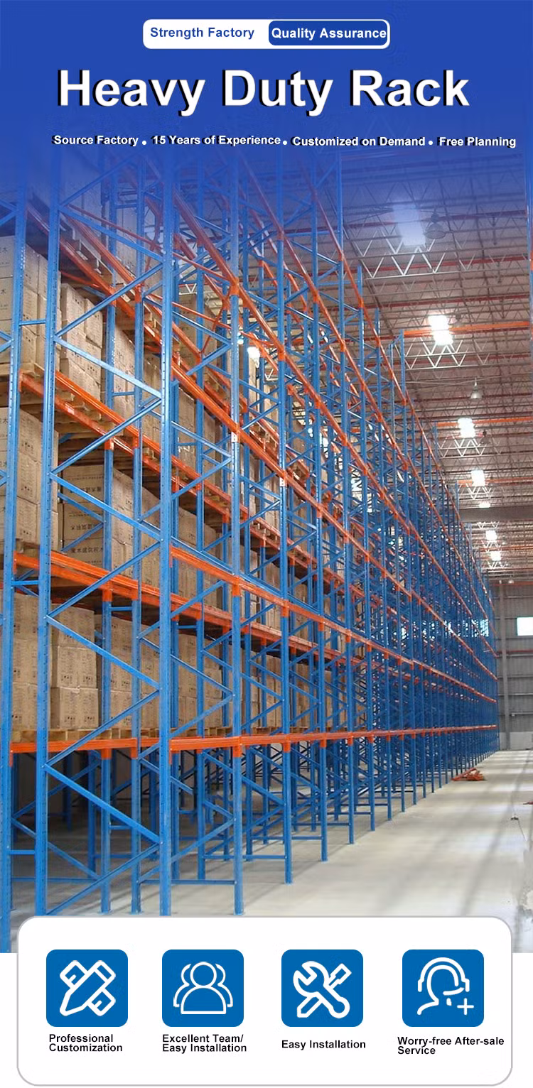 Heavy Duty Rack High Quality Warehouse Pallet Shelf System Storage Racking Custom Design Steel Selective Pallet Rack for Industrial Shelves Steel