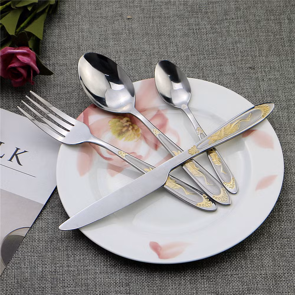 Gold Cutlery Stainless Steel, Cutlery Set in Wooden Box