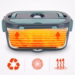 Home Office Electric Lunch Boxr 2 in 1 Portable Heated 1.5L Lunch Box for Car Truck Home Work Adults Food Heating