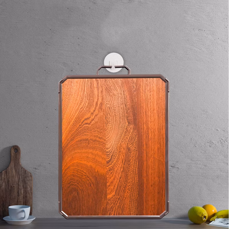Wholesale Stainless Steel and Wood Cutting Board Non-Slip Double Side Use Chopping Board Double-Sided Chopping Board