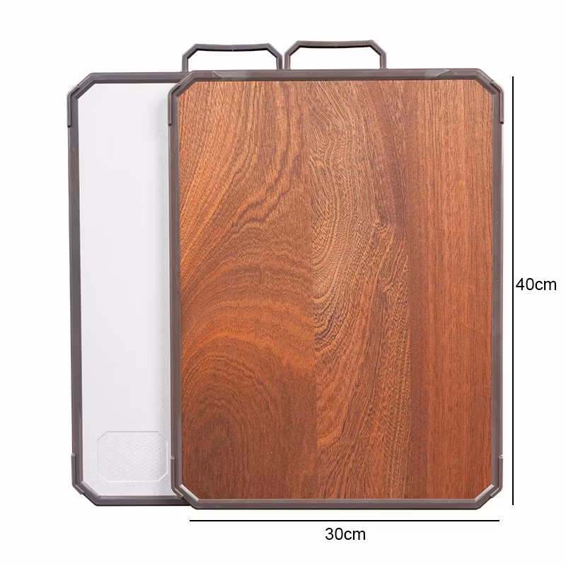 Wholesale Stainless Steel and Wood Cutting Board Non-Slip Double Side Use Chopping Board Double-Sided Chopping Board