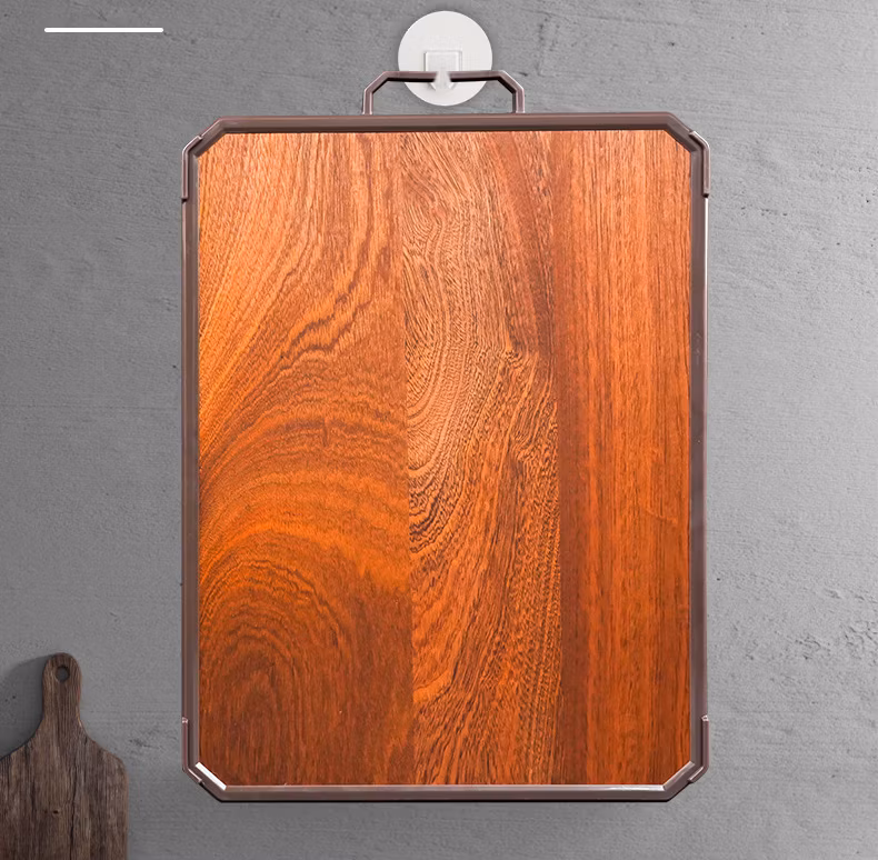 Wholesale Stainless Steel and Wood Cutting Board Non-Slip Double Side Use Chopping Board Double-Sided Chopping Board
