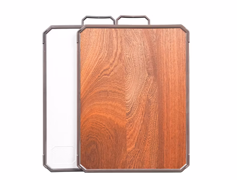 Wholesale Stainless Steel and Wood Cutting Board Non-Slip Double Side Use Chopping Board Double-Sided Chopping Board