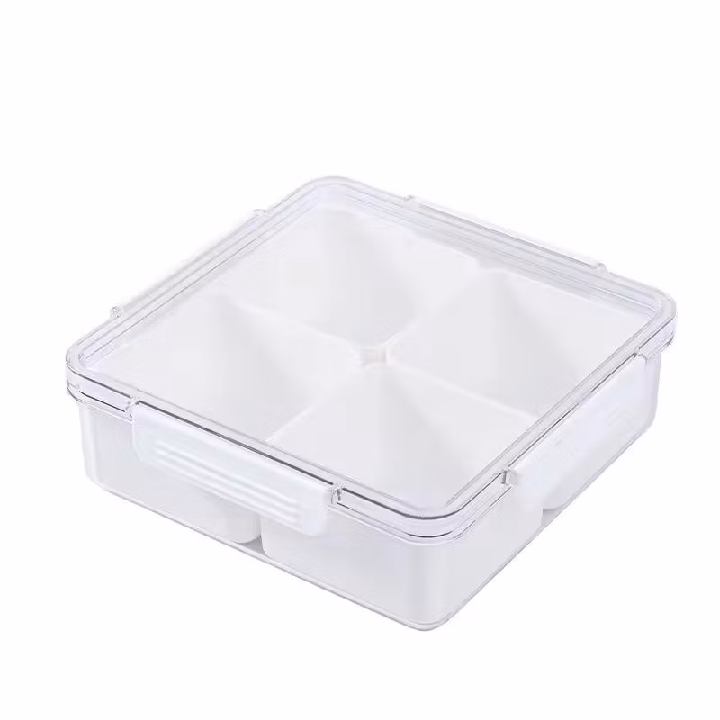 Aohea 4 8 Grid 4 8 Grid Bento Box Reusable Silicon Food Containers with Silicone Lid Food Storage Container Kids Lunch Box Snack Box