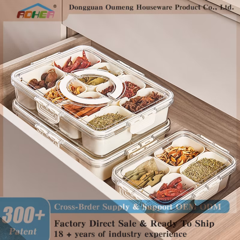 Aohea 4 8 Grid 4 8 Grid Bento Box Reusable Silicon Food Containers with Silicone Lid Food Storage Container Kids Lunch Box Snack Box