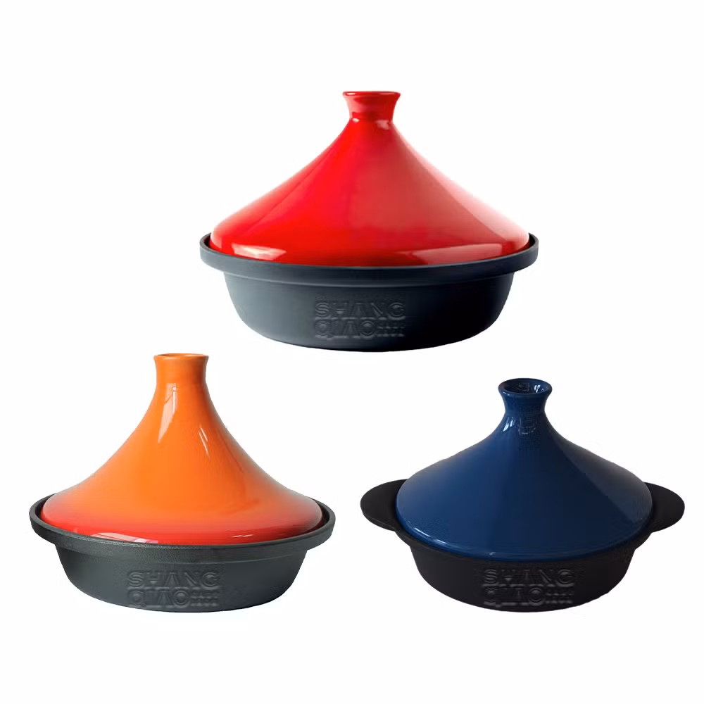 Customized Color Cast Iron Casseroles Ceramic Lid Moroccan Tagine Pot Cast Iron Enamel