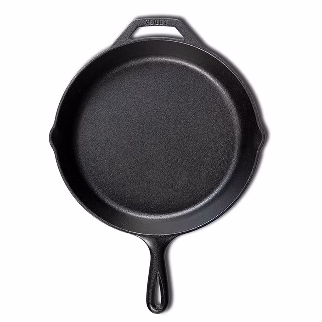 10.25 Inch Cast Iron Skillet-Signature Teardrop Handle Stove Grill Campfire Black Pan