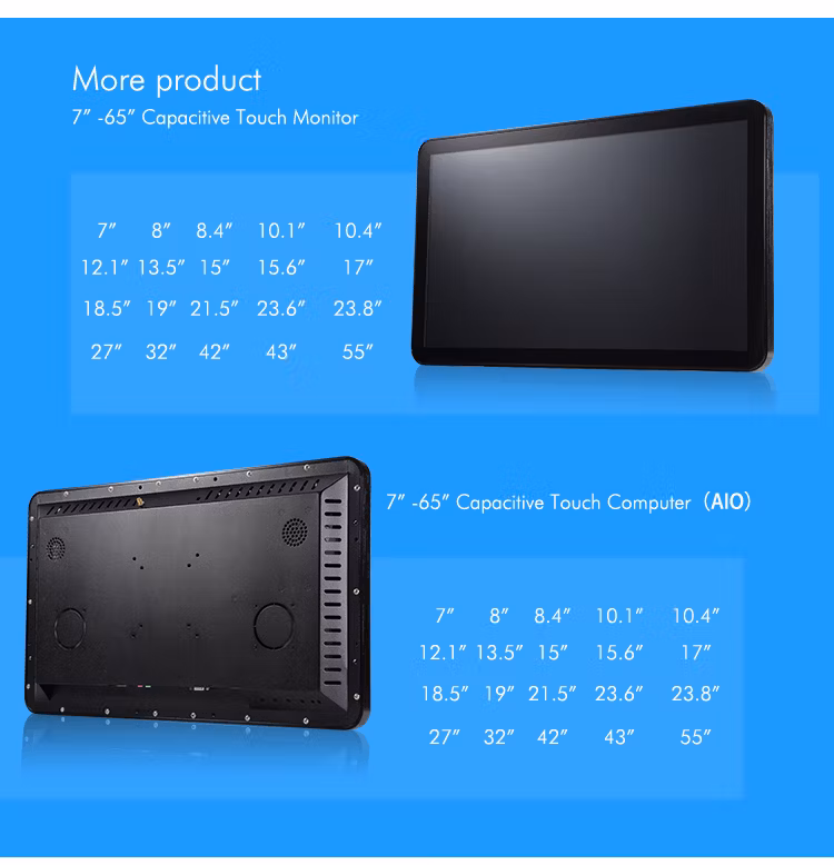 Custom ODM OEM Low Nre Cost 12.1 Inch Capacitive Multi 4: 3 USB Touchscreen with Tempered Edge to Edge Cover Glass USB Interface for Air Bonding LCD Components