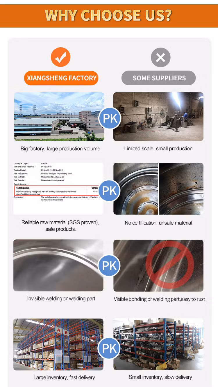 Xiangsheng Stainless Steel Pot with Lock Sealed Lid Transport Barrel Storage Food