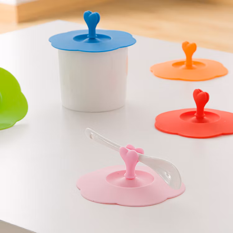 Reusable Silicone Lid Custom Glass Cup Ceramic Mug Coffee Lid Silicon Lid