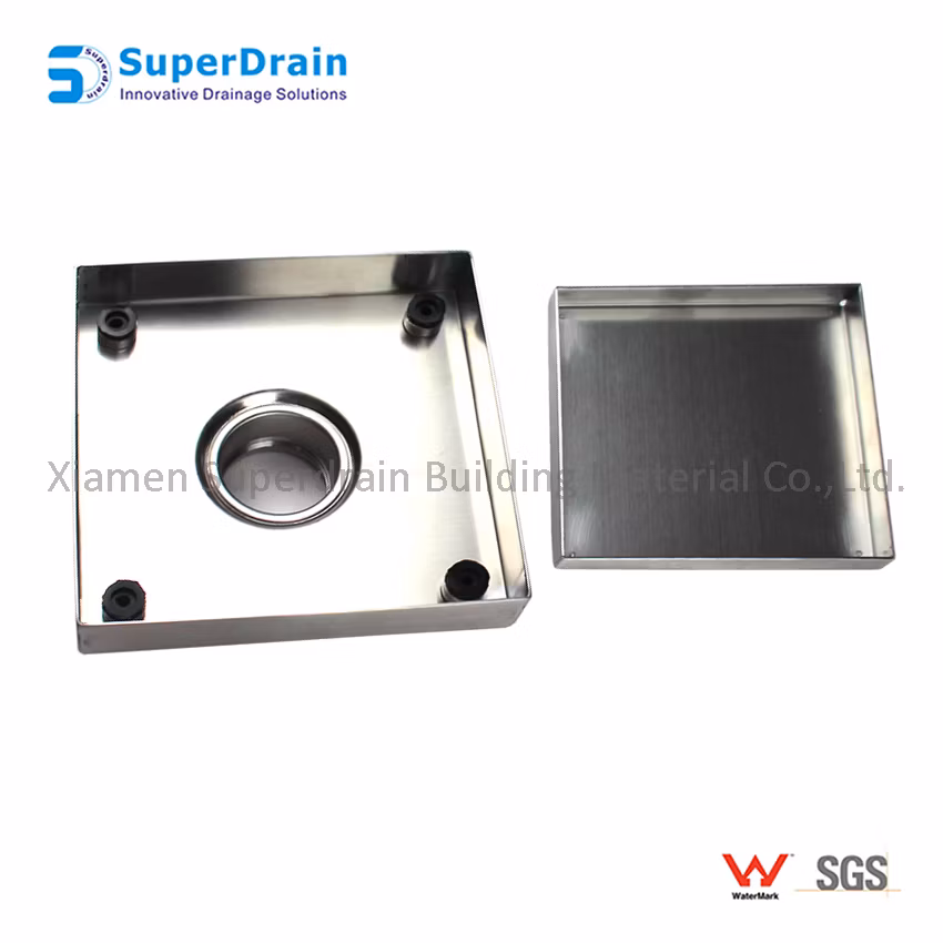 SUS Anti-Odor Floor Waste Grates Tile Insert Metal Floor Drain
