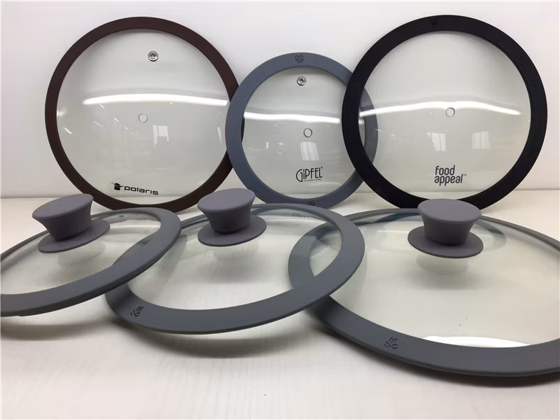 Custom Size Color Adjustable Silicone Glass Pot Lid