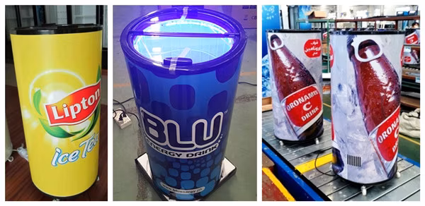 Electrical Barrel Cooler Round Beer Party Cooler with Glass Lid for Ouside Party