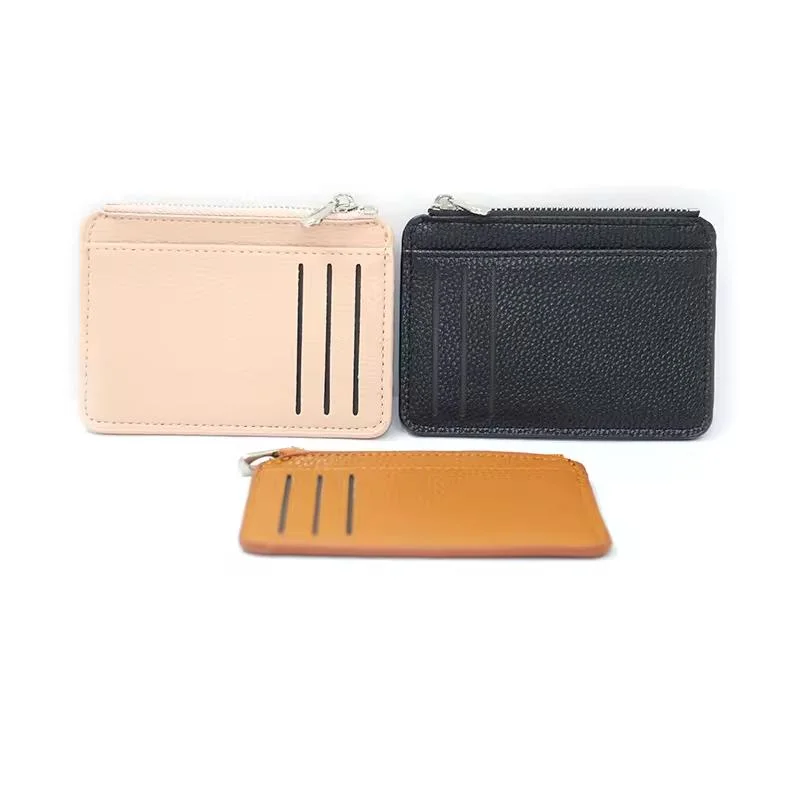 Promotional RFID Credit Card Holder PU Leather Front Leather Made Card Holder