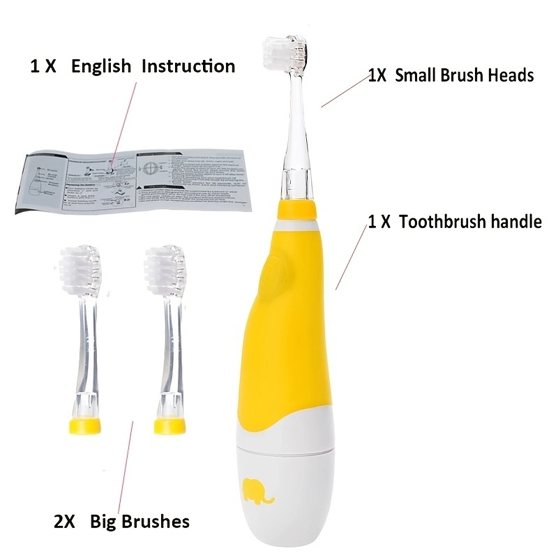 Wholesale Cartoon Soft Bristles Multi-Function Battery Powered Waterproof Kids Electric Toothbrush