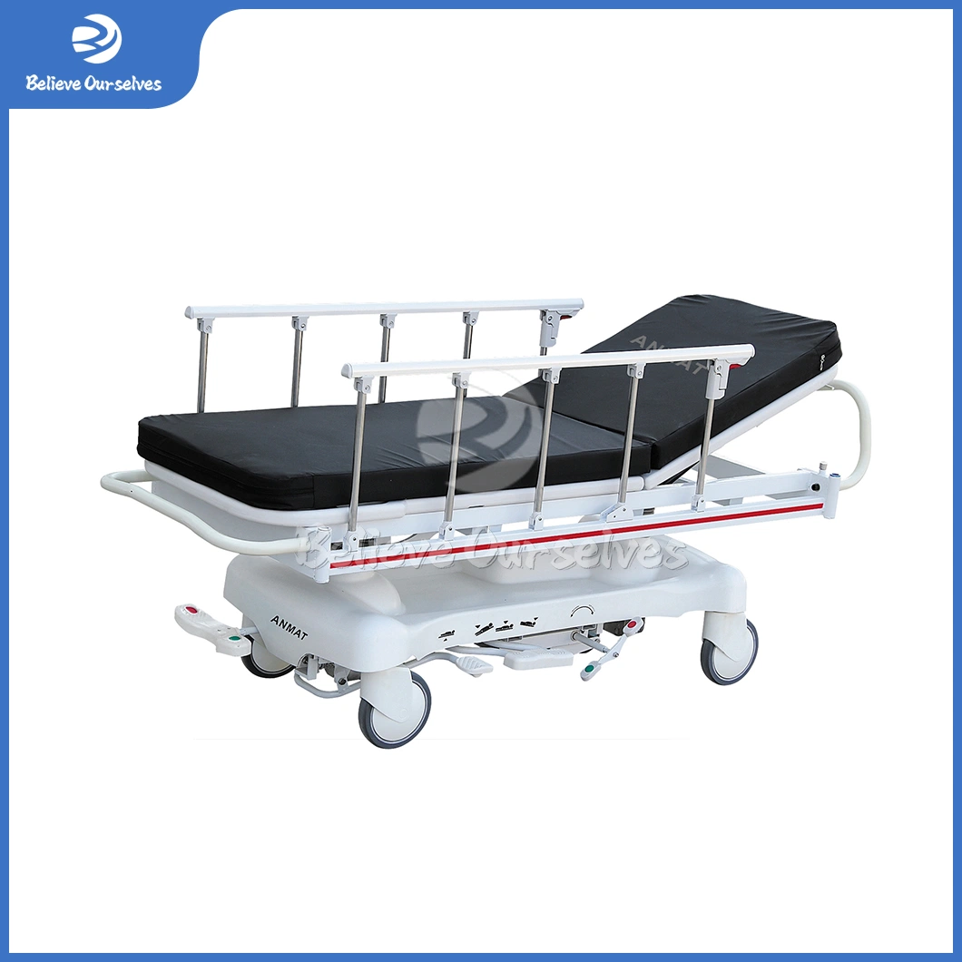 Huaren China Hydraulic Transport Stretcher Patient Transfer Stretcher Trolley China Hr-Z01 Emergency Stretcher