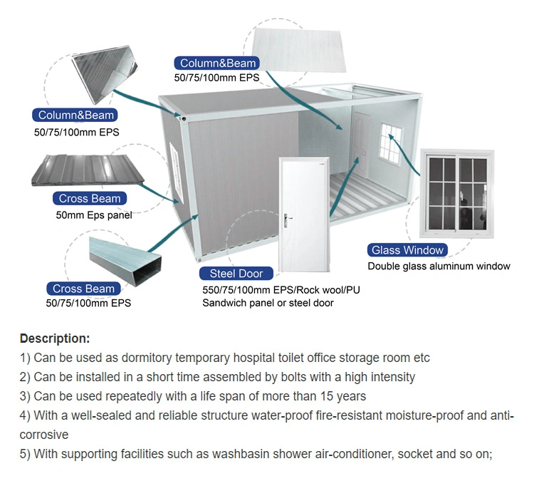 Cbox Security Style Detachable Container Build Modular Hospital Container for Medical Facilities