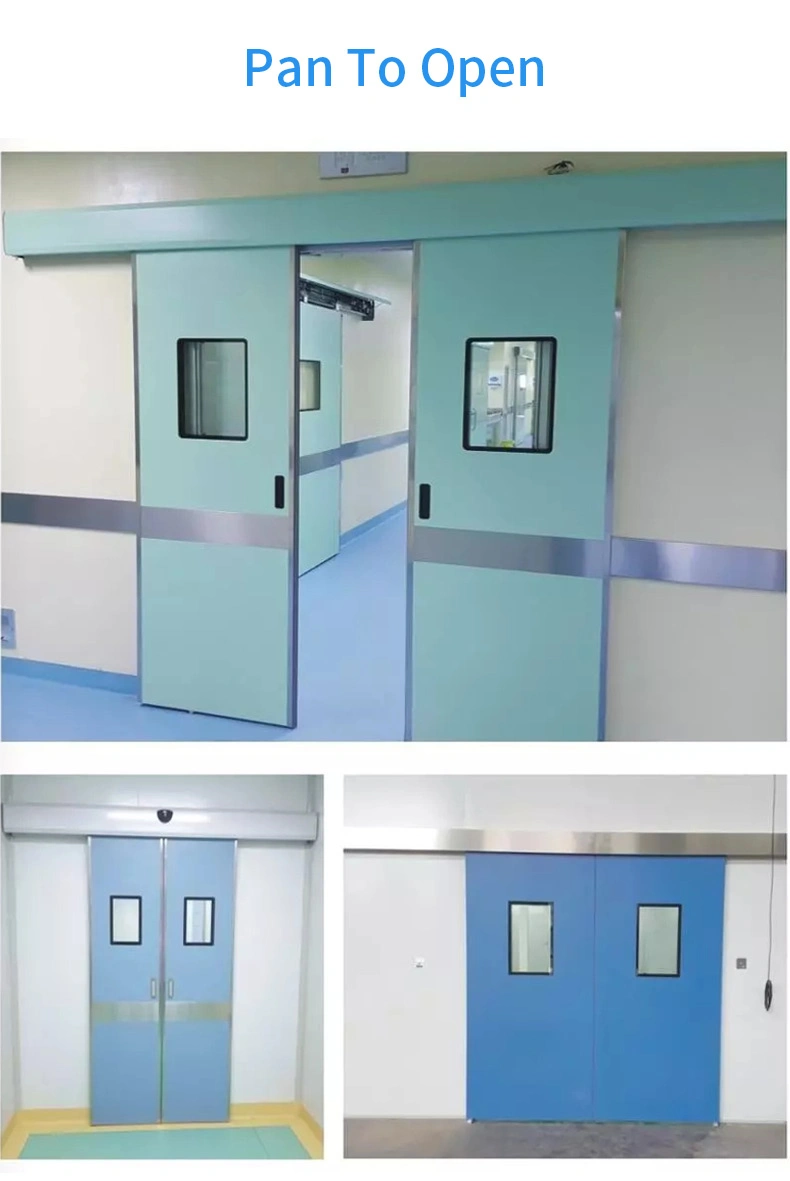 Operating Room Airtight Door Medical Electric Pedal Induction Double-Open Translation Airtight Door