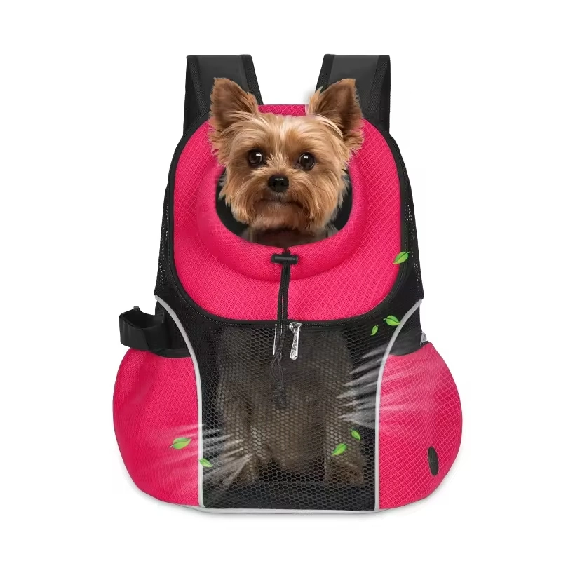 Promotional Breathable Mesh Pet Backpack with Safety Belt Small Dogs Pet Backpack