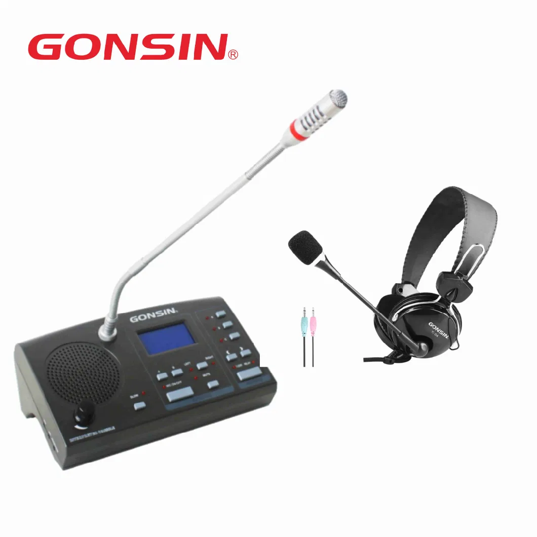 Gonsin Interpreting Conference System Simultaneous Interpreter Audio CD Level Sound Headphones-Interpreters Portable Equipment