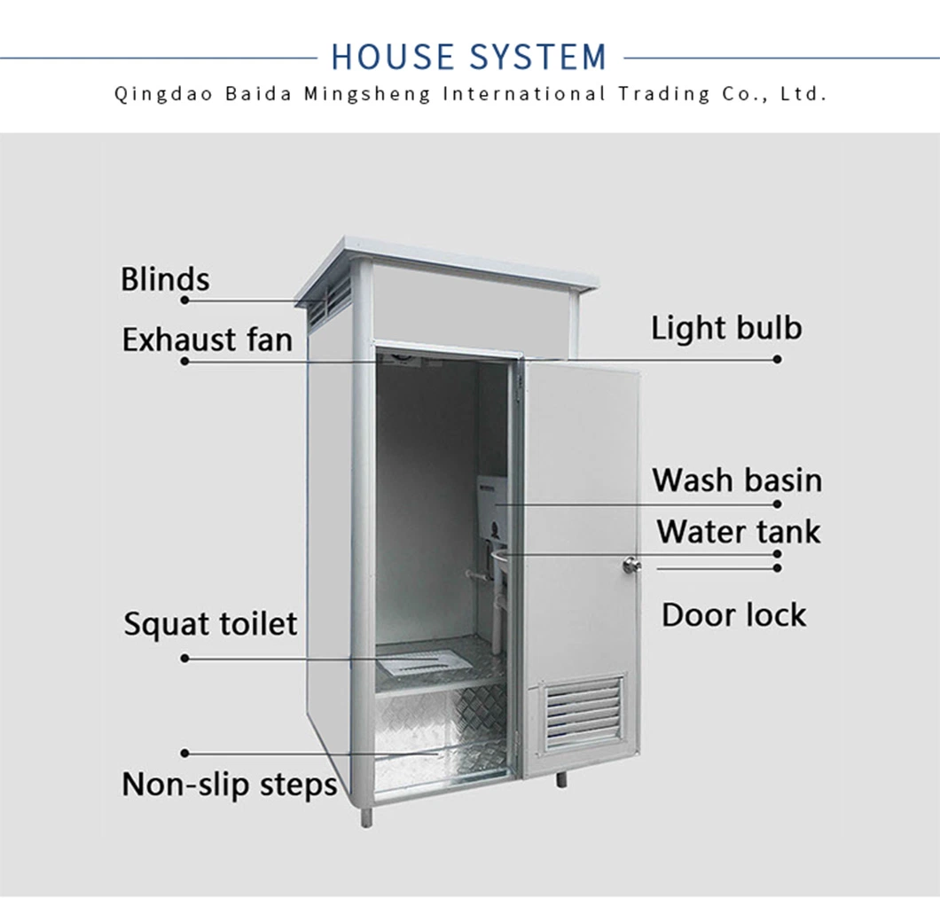 Low Cost Prefab Container Prefabricated House Portable Toilet Hire for Building Site