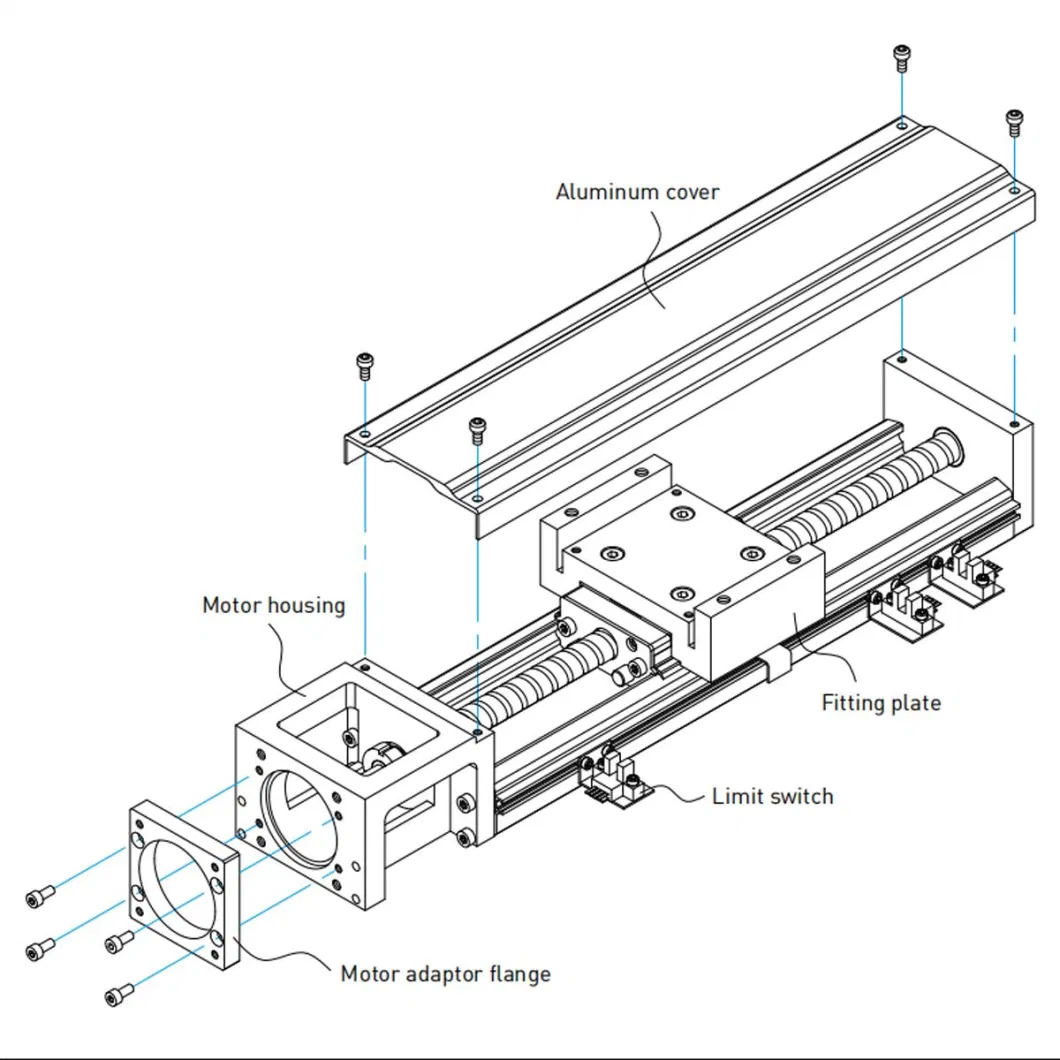 Sliding Table 200-1280mm Linear Rail Slide Stage Actuator Table CNC Mill