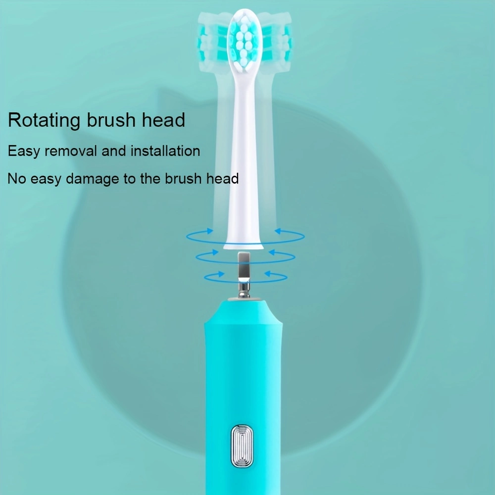 6-Speed Metal Shaft Electric Ultrasonic USB Charging Toothbrush for Adult